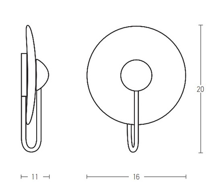 SCONCE LED 3W MARBLE - CORTEN (22221 Zambelis) - Zambelis