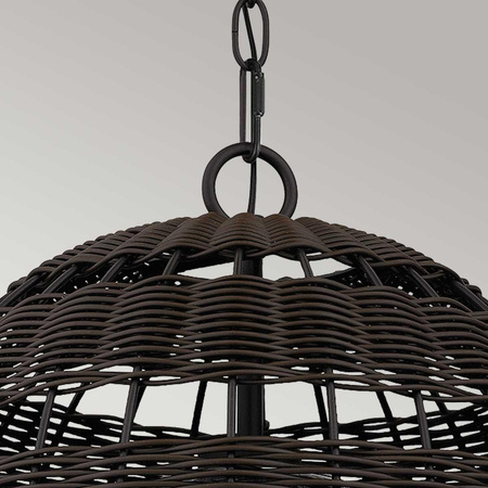 Lampa wisząca na taras Lindendale Western brąz (QZ-LINDENDALE-P-WT) - Elstead Lighting