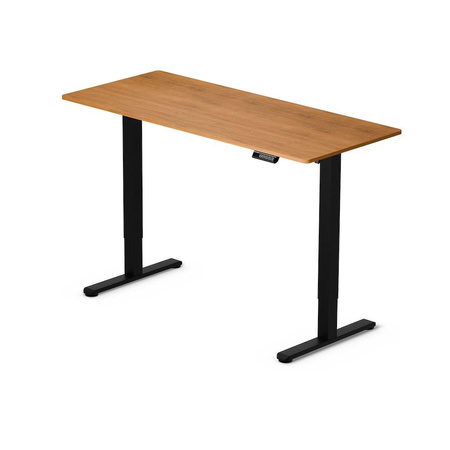 Regulowane biurko gamingowe Control Lite 140 Czarny/Drewno (LV1715) - LVN SYSTEM