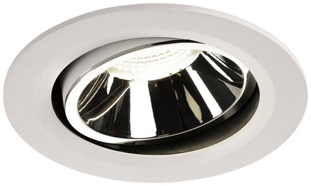 NUMINOS® MOVE XS, oprawa sufitowa wpuszczana biała/chromowana 4000 K 55° (1005608) - SLV