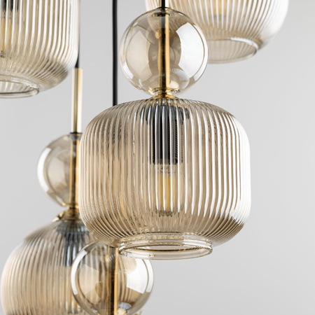 SOPHIA COGNAC LAMPA WISZACA 5XE14 (11043) - TK Lighting