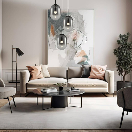 Lampa wisząca ALIAS BLACK 3 koło (ML0320) - Milagro