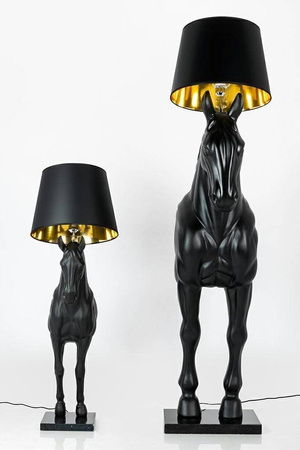 Lampa podłogowa KOŃ HORSE STAND S czarna - włókno szklane (JB001S) - King Home