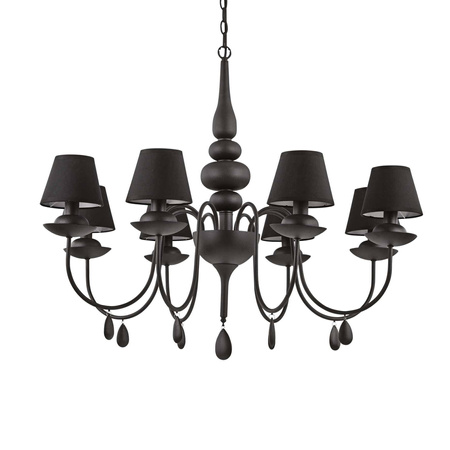Żyrandol BLANCHE SP8 czarna (111896 ) - Ideal Lux