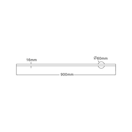 Kinkiet TROY czarny 90 cm (W90477-90BK) - Zuma Line