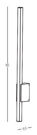 OUTDOOR WALL LIGHT LED 12W GRAPHITE (E287 Zambelis) - Zambelis