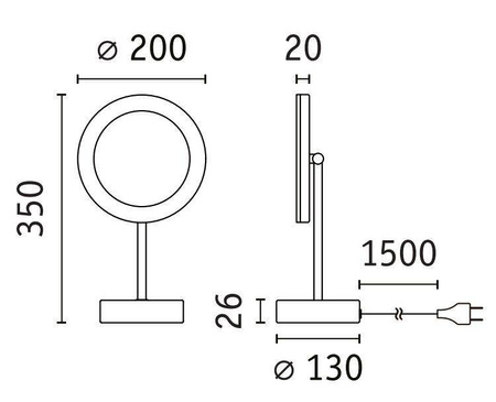 Lusterko kosmetyczne MASUA LED 4W 2700/4000/6500K +wyłącznik IP44 230V chrom / metal (PL71150) - PAULMANN