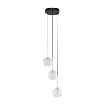 Lampa wisząca NILOS BLACK / GOLD 3PŁ (5942) - TK Lighting