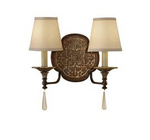 Lampa ścienna, kinkiet MARCELLA kol. BRĄZOWO-BEŻOWY (FE/MARCELLA2) - Feiss- Elstead Lighting