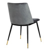 Krzesło DIEGO ciemny szary - welur, podstawa czarno złota (KH1201100122.DKGREY) - King Home