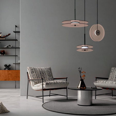 Szklana lampa wisząca Casy dymna LED CCT (LP-3176/1P S SM) - Light Prestige