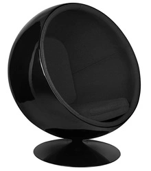 Fotel BALL BLACK czarny - włókno          szklane, metal (JH-066.BLACK.BL) - King Home