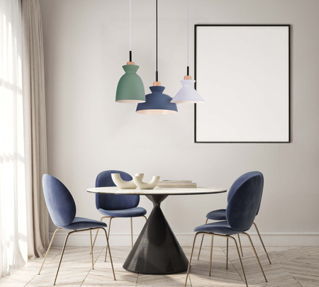 PENDANT LIGHT 1XE27 BLUE (180067 Zambelis) - Zambelis