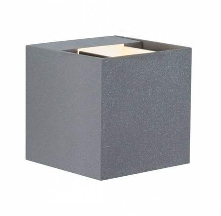 Oprawa elewacyjna Cybo LED 2x3W 230V IP65 kwadratowy 80x80mm Szary Aluminium (PL18000) - Paulmann