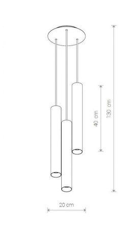 LAMPA WISZĄCA, ŻYRANDOL EYE III WHITE | BIAŁY ZWIS L (8916) - Nowodvorski - żyrandol