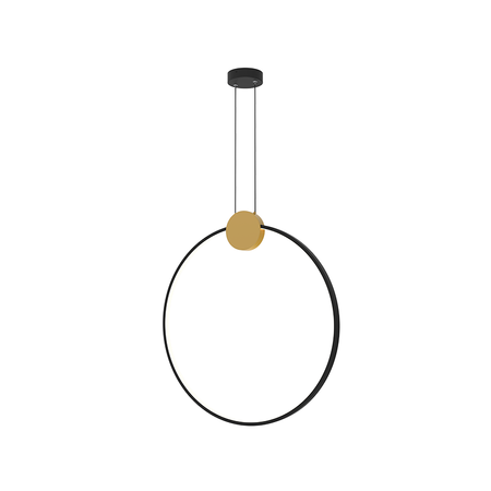PENDANT LED LIGHT 24W 3000K ALUMINIUM-SILICON,GOLD-BLACK RING (23095 Zambelis) - Zambelis