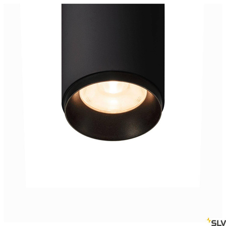 NUMINOS® CL PHASE S, wewnętrzna oprawa sufitowa natynkowa LED, czarna/czarna 2700 K 36° (1004123) - SLV