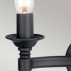 Kinkiet Saxon (SAX2-BLK) - Elstead Lighting