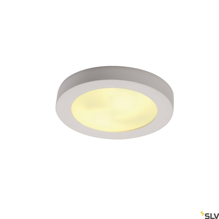 PLASTRA 105, lampa sufitowa, TC-DSE, okrągła, biały gips, maks. 50 W (148001) - SLV