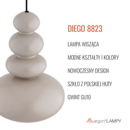 Pojedyncza lampa wisząca  DIEGO (8823) - Argon