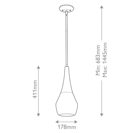 Lampa wisząca Deela - 1 źródło światła - Szampański brąz (KL-DEELA-P-CPZ) - Elstead Lighting