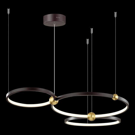 Ledowa Lampa wisząca Aurora No.3 50cm 3k czarna ściemnialna (LA111/P_50_3k_black_dimm) - ALTAVOLA DESIGN
