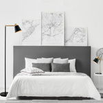 FLOOR LAMP E27 MAX 25W IRON BLACK -GOLD COLOR CLASS I ON OFF SWITCH (20216 Zambelis) - Zambelis
