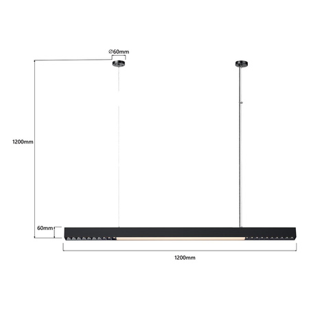 Lampa wisząca Cali L LED CCT Tuya czarna  (LP-1301/1P L BK Smart) - Light Prestige