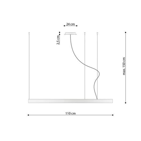 Lampa wisząca RIO 110 biały LED 3000K (TH.104) - Thoro Lighting