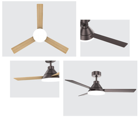 FAN CEILING 22W WOOD BROWN BLADES (22083 Zambelis) - Zambelis