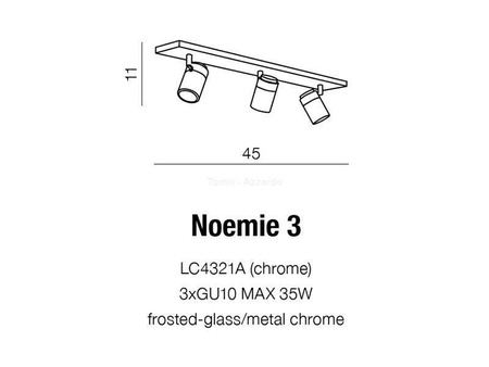 Lampa sufitowa NOEMIE 3 chrom (LC4321A) - Azzardo