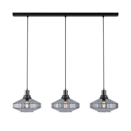 LINE LIGHT 3XE27 MAX 40W GLASS ANODISED DARK GREY (23013 Zambelis) - Zambelis