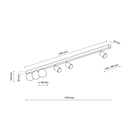 Lampa sufitowa VOX 6 (10003) - TK Lighting