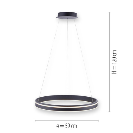 Q-VITO LAMPA WISZĄCA ANTRACYT (8411-13) - Paul Neuhaus