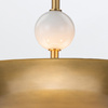 Duża lampa wisząca Saucer - 4 źródła światła - Postarzany mosiądz (QN-SAUCER-4P-L-AB-OPAL) - Quintiesse