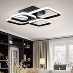 Lampa Dekoracyjna 72W Czarna 4 Kwadraty + pilot DL-C02 QUATRO - DomenoLED