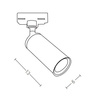 TRACK LIGHT LED 9W 24° BLACK (S062-24 Zambelis) - Zambelis