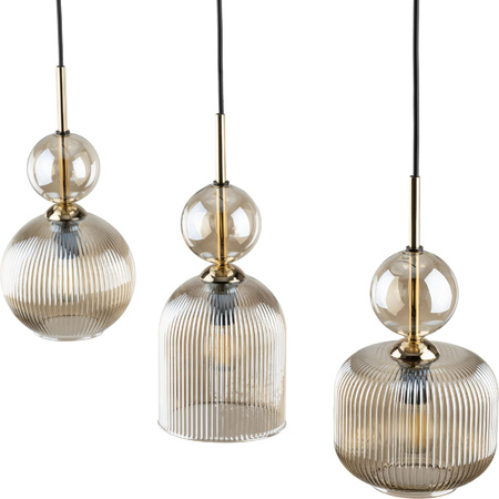 SOPHIA COGNAC LAMPA WISZĄCA 3XE14 (11042) - TK Lighting