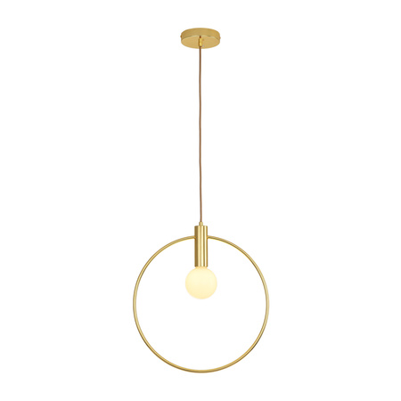 Złota lampa wisząca przy lustrze Bella 40 cm (DP0001A-400R) - Step into Design