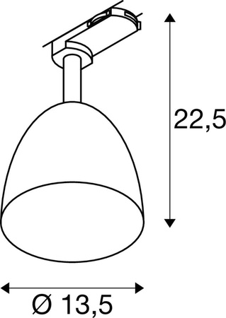 Lampa do szynoprzewodu 3 fazowego PARA CONE 14 czarny/złoty (1008055) - SLV