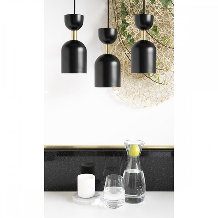 SUPURU 3L czarna potrójna lampa sufitowa z mosiądzem (SUL332P0) - Ummo