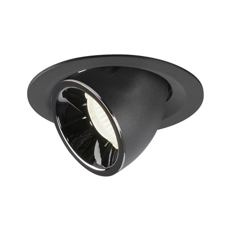 NUMINOS® GIMBLE M, oprawa sufitowa wpuszczana czarna/chromowana 3000 K 40° (1005944) - SLV