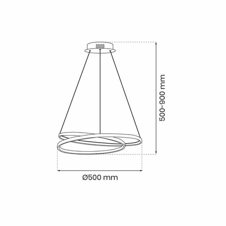 Lampa wisząca LUCERO GOLD 48W LED (ML7950) - Milagro