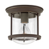 Lampa sufitowa Hadrian - Olejowany brąz (QN-HADRIAN-MINI-F-OZ-CLEAR) - Quintiesse