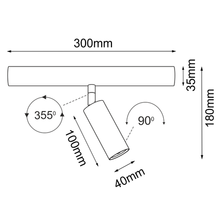 Lampa modułowa Mafra 1 - Czarna   (5106) - Shilo