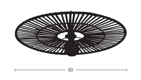 CEILING LIGHT WHITE BAMBOO 1XE7 MAX 40W (19250 Zambelis) - Zambelis