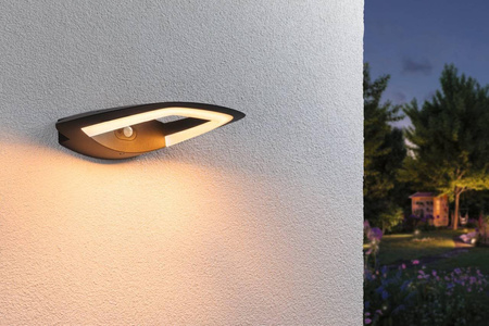Oprawa elewacyjna AKENA LED PIR 11W 800lm 2200K IP44 230V antracyt aluminium (PL94839) - PAULMANN