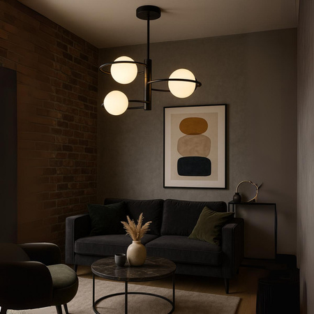 Lampa na sufit Dorado ring czarna 3x E14 (LP-002/3C ring BK) - Light Prestige