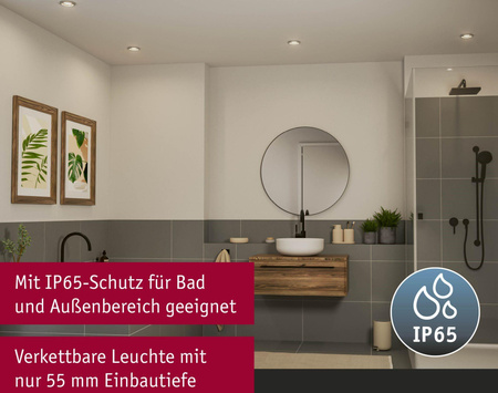 EBL Sormus IP65 1x560 lm 3000K ch m (PL92249) - PAULMANN