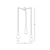 PENDANT 3XE14 MAX 15W GREEN MARBLE - BRASS (23246 Zambelis) - Zambelis
